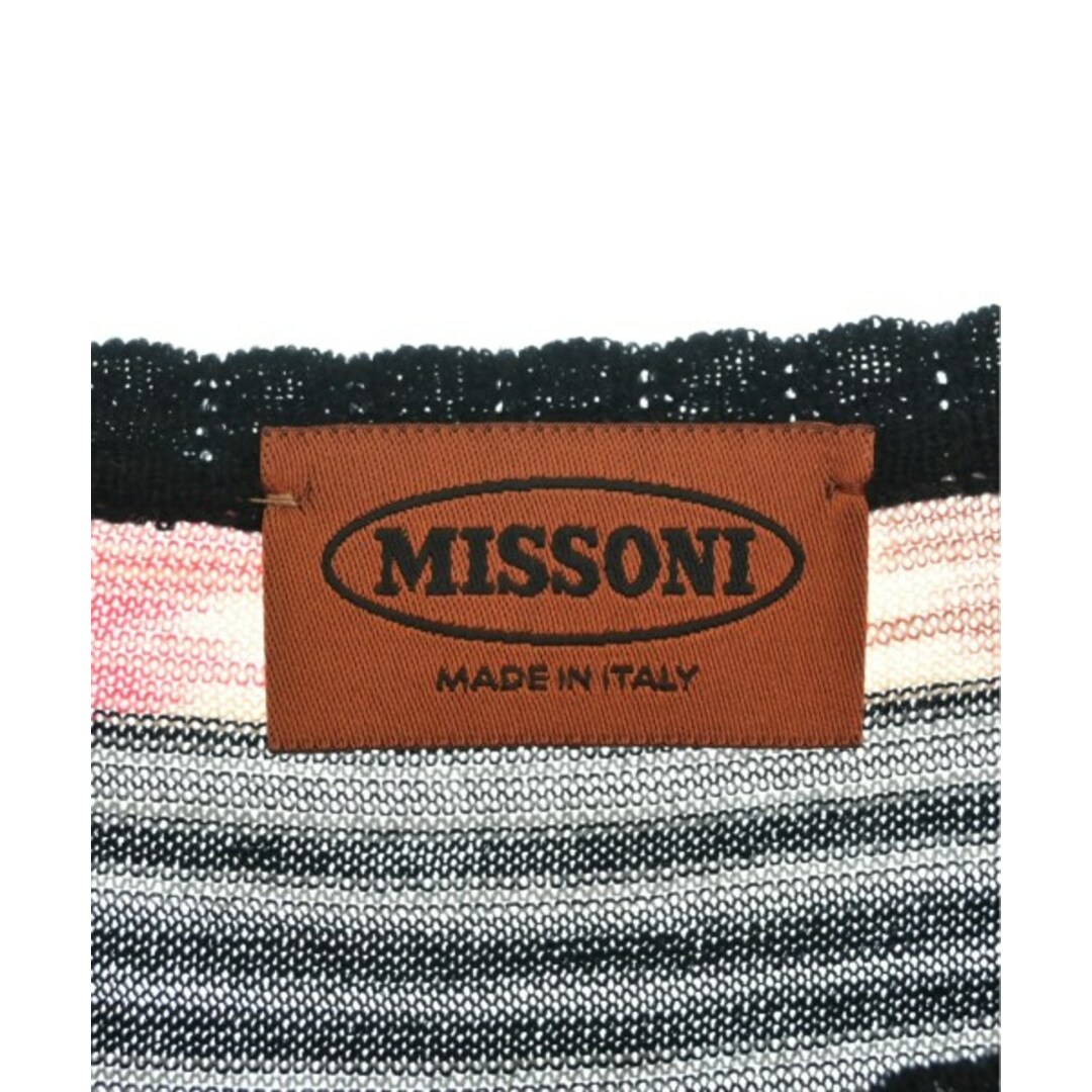 MISSONI(ミッソーニ)のMISSONI ワンピース 44(L位) 黒xピンクxグレー等(ボーダー) 【古着】【中古】 レディースのワンピース(ひざ丈ワンピース)の商品写真