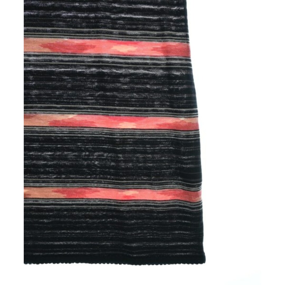 MISSONI(ミッソーニ)のMISSONI ワンピース 44(L位) 黒xピンクxグレー等(ボーダー) 【古着】【中古】 レディースのワンピース(ひざ丈ワンピース)の商品写真