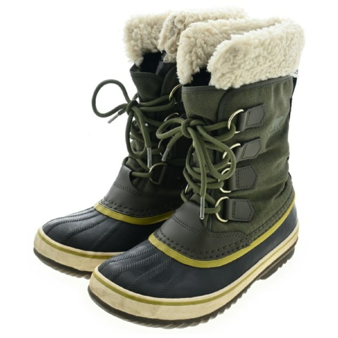 SOREL(ソレル)のSOREL ソレル ブーツ 23cm 黒xカーキ 【古着】【中古】 レディースの靴/シューズ(ブーツ)の商品写真