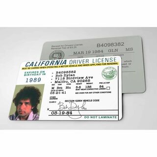 ミュージシャン ボブ・ディラン　Bob Dylan 1984年 IDカード 1(その他)