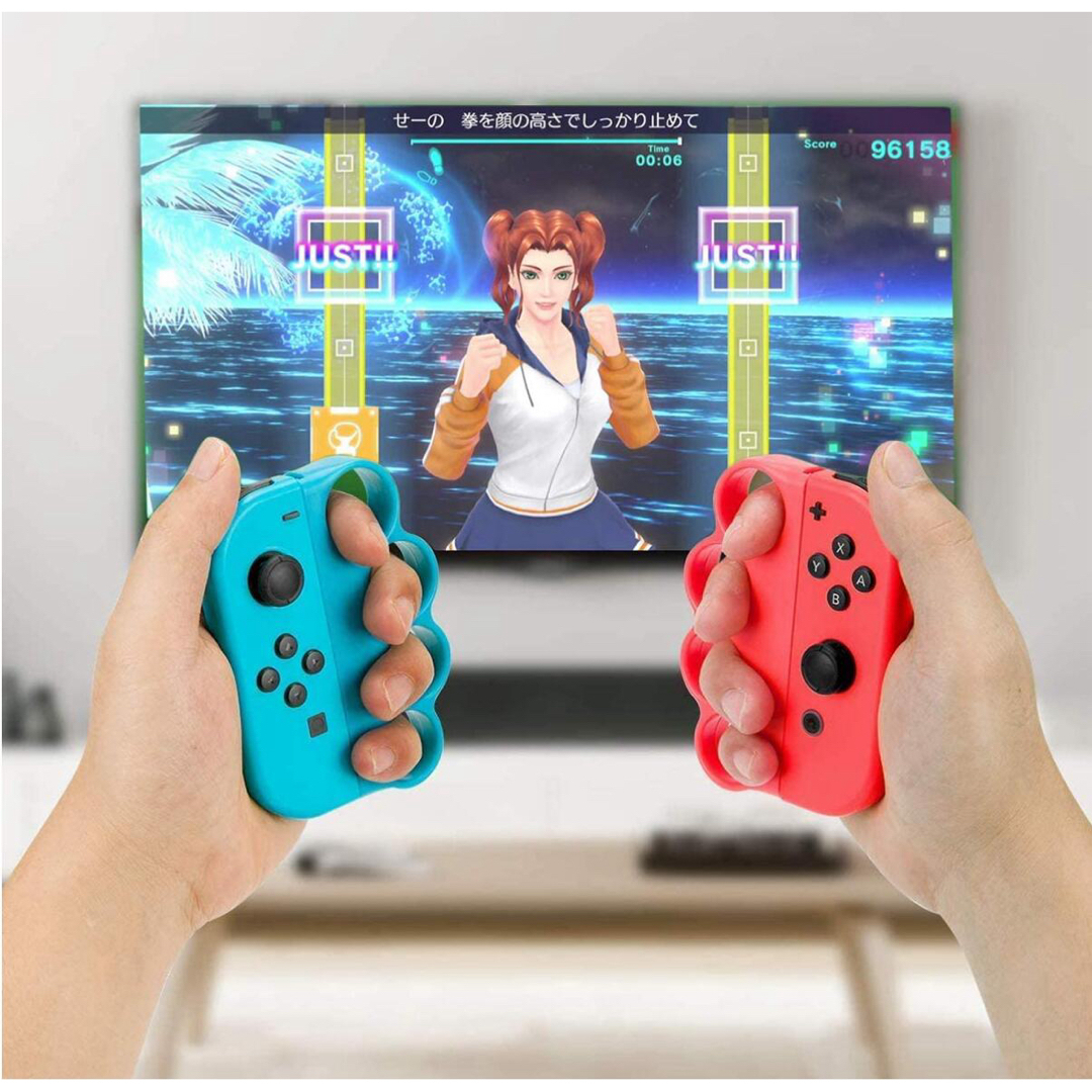 フィットボクシング コントローラーグリップ Switch ジョイコン エンタメ/ホビーのゲームソフト/ゲーム機本体(家庭用ゲーム機本体)の商品写真