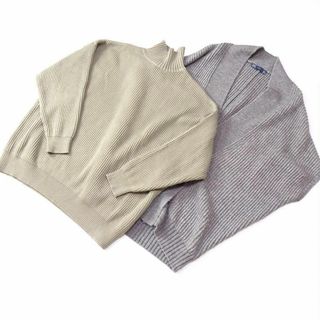 ザラ(ZARA)のZARA ザラ ニット ケーブル ハイネック カーディガン セット(その他)