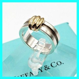 ティファニー(Tiffany & Co.)のティファニー グルーブド リング コンビ 750 925 Vintage(リング(指輪))