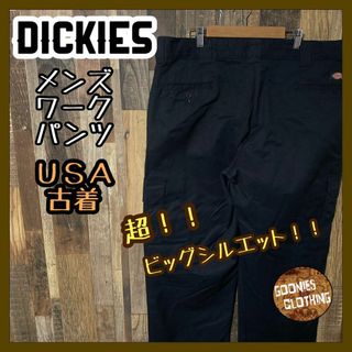 ディッキーズ(Dickies)のメンズ ディッキーズ ワーク 2XL 38 ブラック パンツ USA古着 90s(ワークパンツ/カーゴパンツ)