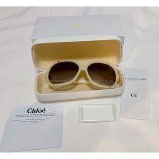 クロエ(Chloe)の【未使用】Chloeクロエ サングラス ホワイト CE619SA(サングラス/メガネ)