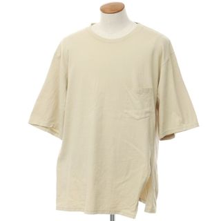 アンユーズド(UNUSED)の【中古】アンユーズド UNUSED コットン クルーネック 半袖Ｔシャツ ベージュ【サイズ2】【メンズ】(Tシャツ/カットソー(半袖/袖なし))