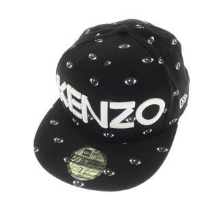 ケンゾー(KENZO)の【中古】ケンゾー KENZO × NEW ERA コットン キャップ ブラックxホワイト【サイズ7.125】【メンズ】(キャップ)