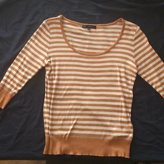 ユナイテッドアローズグリーンレーベルリラクシング(UNITED ARROWS green label relaxing)のgreen label relaxing　ボーダーニット　サイズ38(Tシャツ(長袖/七分))