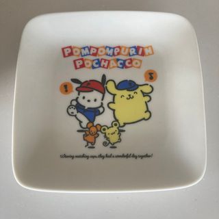 サンリオ(サンリオ)のサンリオ ポムポムプリン＆ポチャッコ スクエア小皿 お皿 ホワイト キッチン(その他)