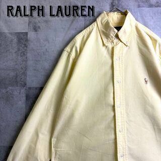 Ralph Lauren - 美品 90s ラルフローレン BDシャツ フルカラーポニー刺繍ロゴ イエロー L
