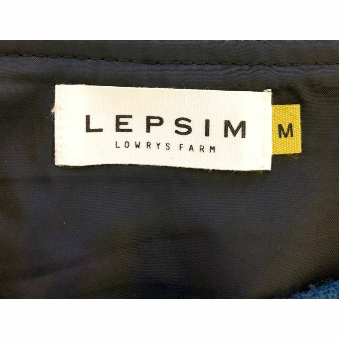LEPSIM LOWRYS FARM(レプシィムローリーズファーム)のLEPSIM Aライン フレア チェック スカート ブルー 青 M レディースのスカート(ひざ丈スカート)の商品写真