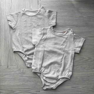 ザラキッズ(ZARA KIDS)の【送料込】ZARA KIDS／ロンパース／2枚セット／3-6マンス(ロンパース)