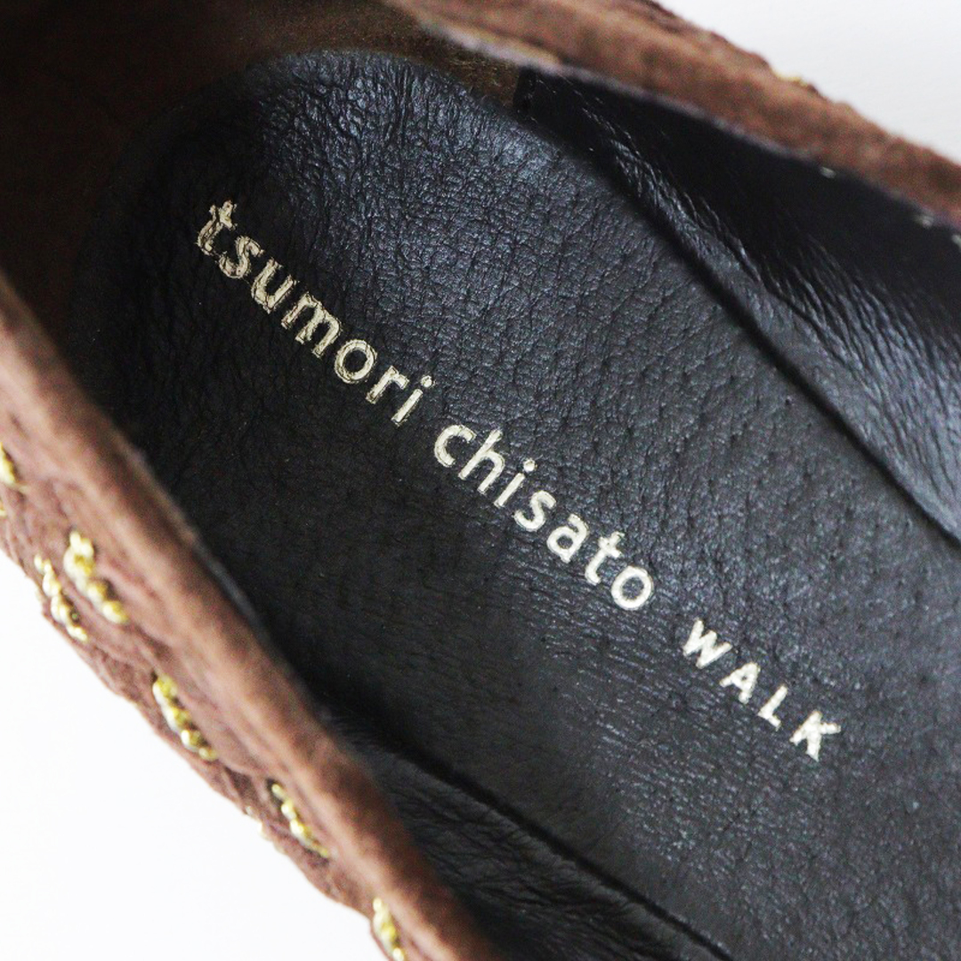 TSUMORI CHISATO(ツモリチサト)のツモリチサト ウォーク tsumori chisato walk チェーン編み込みフラットパンプス 24/ブラウン【2400013754958】 レディースの靴/シューズ(ハイヒール/パンプス)の商品写真