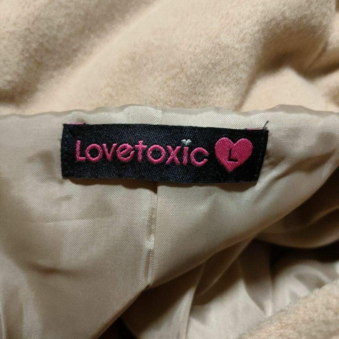 lovetoxic(ラブトキシック)の美品　Lovetoxic ダッフルコート キッズ/ベビー/マタニティのキッズ服女の子用(90cm~)(コート)の商品写真