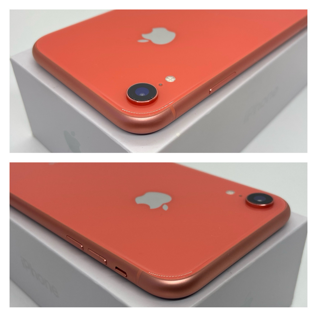 iPhone(アイフォーン)の【S超美品】iPhone XR コーラル 128 GB SIMフリー 本体 スマホ/家電/カメラのスマートフォン/携帯電話(スマートフォン本体)の商品写真