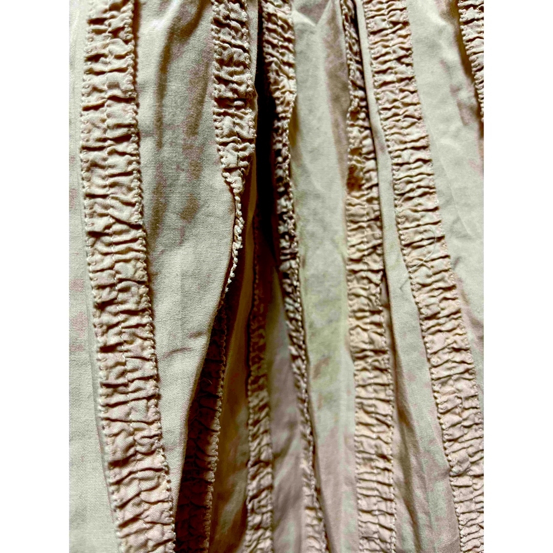 Wonderworld(ワンダーワールド)のカネコイサオ　ワンダフルワールド　美品　縦ピコフリルピンクゴムウエスト　スカート レディースのスカート(ロングスカート)の商品写真