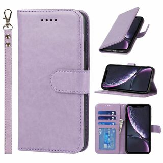 【サイズ:iPhoneXR_色:purple】iPhone XR ケース 手帳型