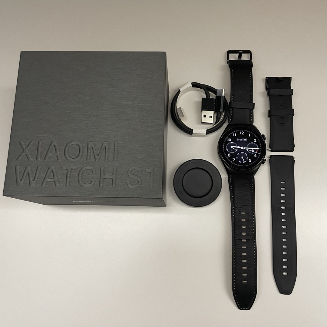 Xiaomi(シャオミ)のXiaomi WATCH S1 BLACK スマホ/家電/カメラのスマートフォン/携帯電話(その他)の商品写真