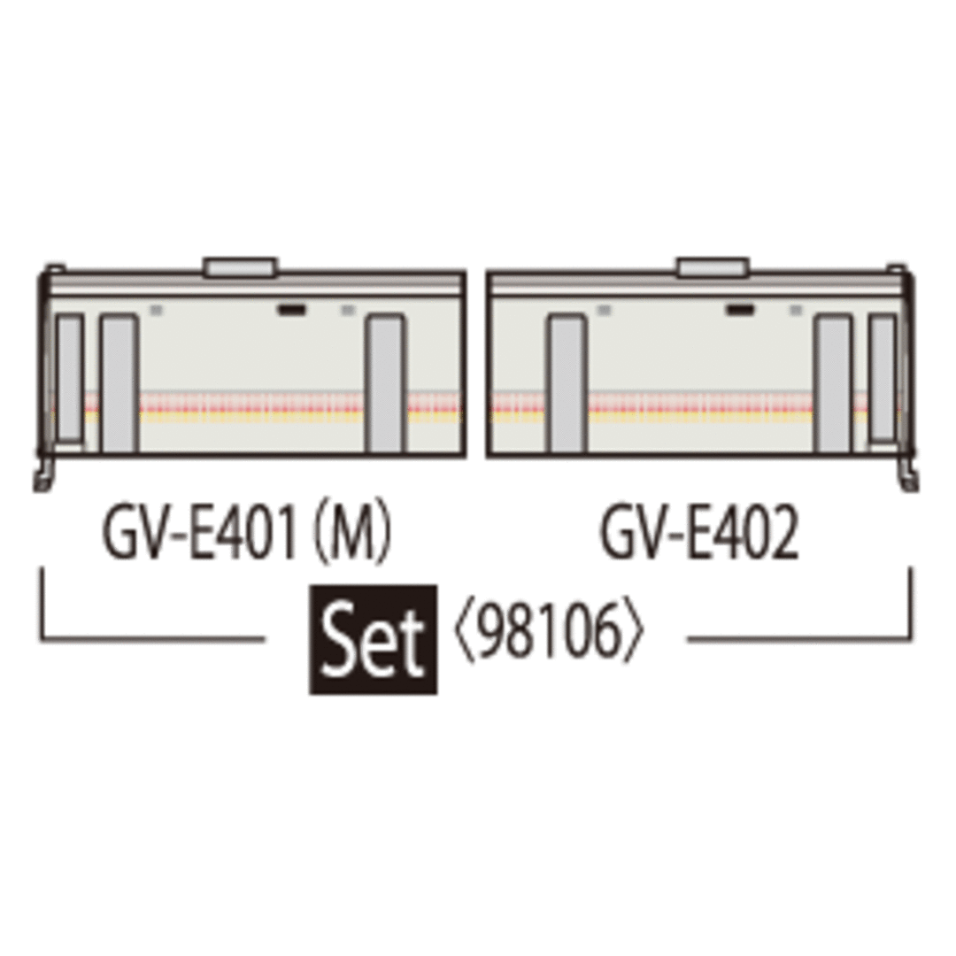 TOMIX 98106 GV-E401・GV-E402形ディーゼルカー 新潟色 エンタメ/ホビーのおもちゃ/ぬいぐるみ(鉄道模型)の商品写真