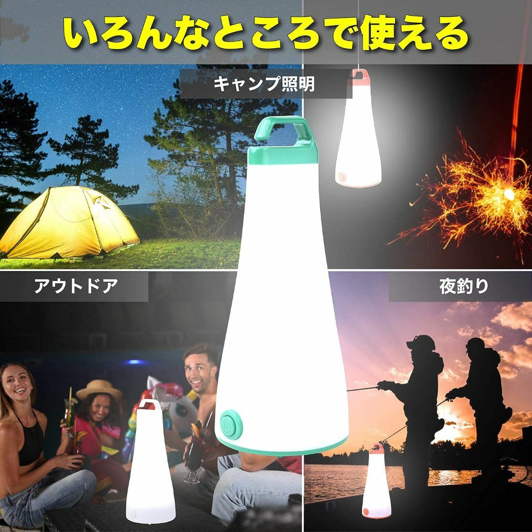 【色: 白＆オレンジ】GOKEI 2024年 最新 2WAY COB LED ラ スポーツ/アウトドアのアウトドア(ライト/ランタン)の商品写真