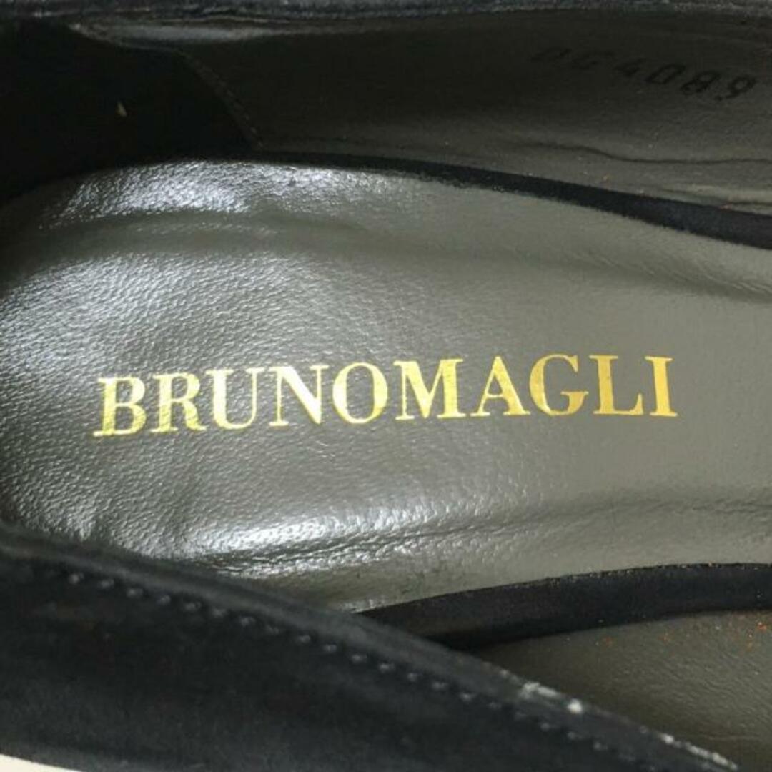 BRUNOMAGLI(ブルーノマリ)のBRUNOMAGLI(ブルーノマリ) パンプス 35 レディース - 黒 オープントゥ スエード レディースの靴/シューズ(ハイヒール/パンプス)の商品写真