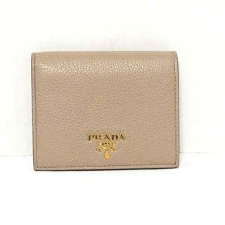 プラダ(PRADA)のPRADA(プラダ) 2つ折り財布 - ベージュ レザー(財布)