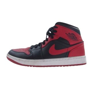 NIKE AIR JORDAN ナイキ ジョーダン スニーカー 554724-074 1 AJ1 Mid Bred ミッド スニーカー レッド系 ブラック系 25.5cm【中古】(スニーカー)