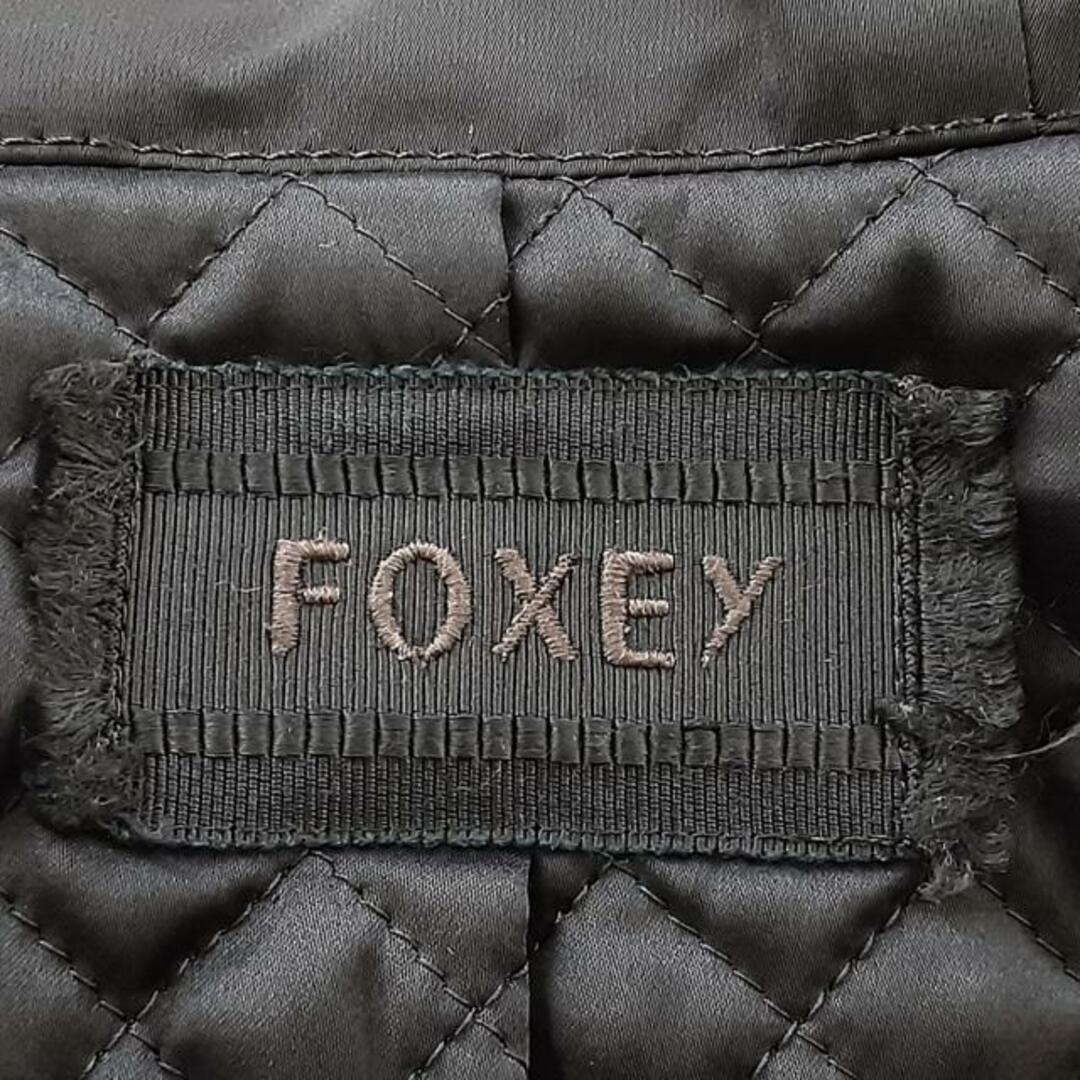 FOXEY(フォクシー)のFOXEY(フォクシー) ブルゾン サイズ38 M レディース - 黒 長袖/ジップアップ/中綿/春/秋 レディースのジャケット/アウター(ブルゾン)の商品写真