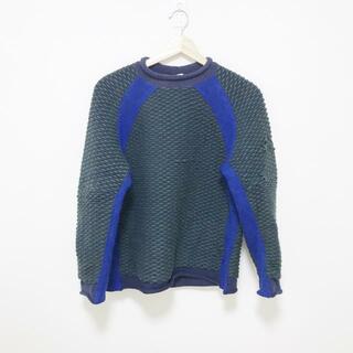 sacai luck(サカイラック) 長袖セーター サイズ2 M レディース - ダークネイビー×ダークグリーン×ブルー クルーネック