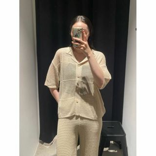 アズールバイマウジー(AZUL by moussy)のアズールバイマウジー♡メッシュニット切替デザインカーディガン(カーディガン)