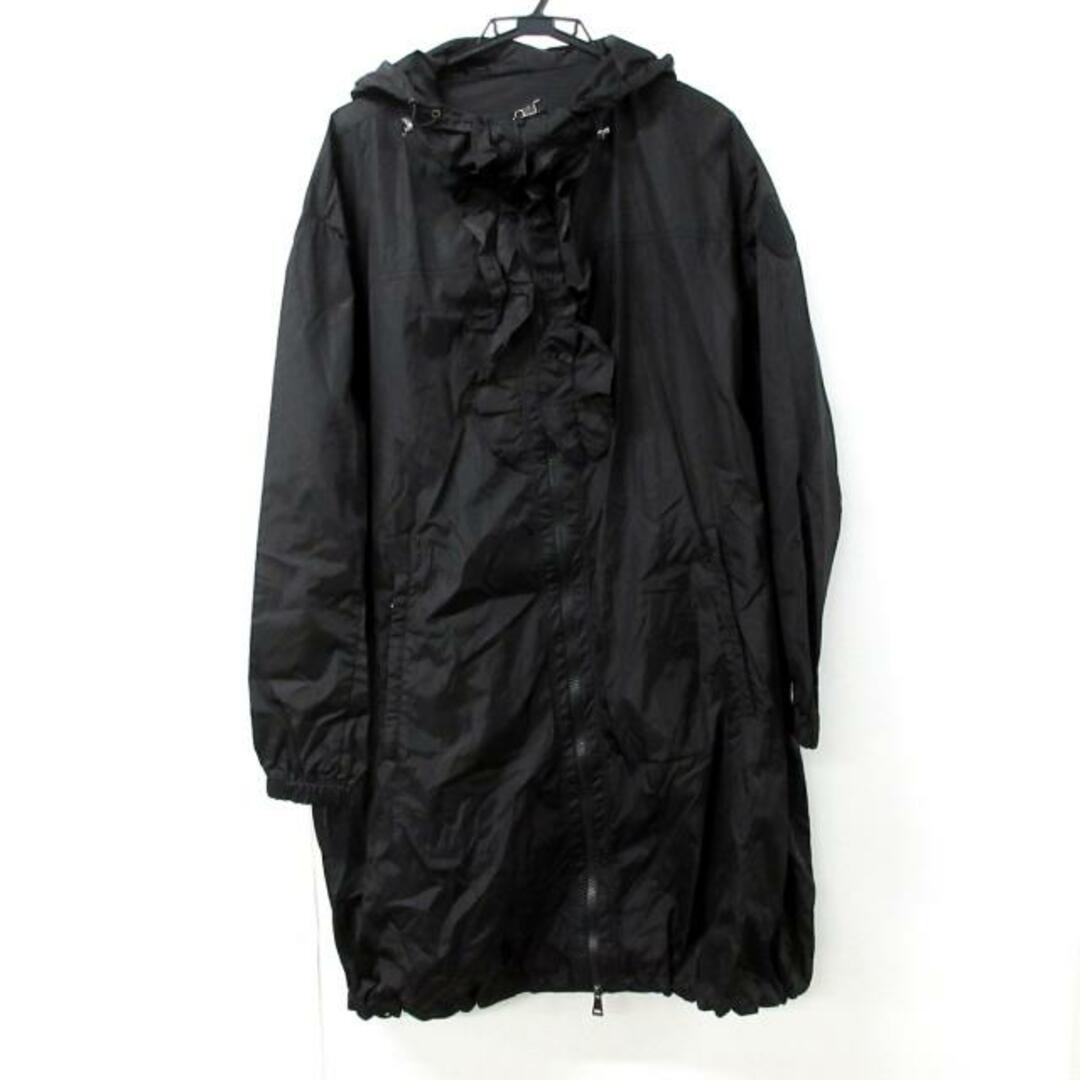 MONCLER(モンクレール)のMONCLER(モンクレール) コート サイズ5 XS レディース美品  SAUGE(セージ) 黒 長袖/ジップアップ/フリル/春/秋 レディースのジャケット/アウター(その他)の商品写真