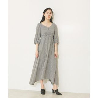 ジルスチュアート(JILLSTUART)の美品　ギンガムチェックワンピース　ジルスチュアート マキシワンピース　春夏(ロングワンピース/マキシワンピース)