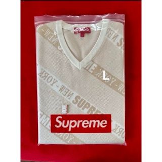 シュプリーム(Supreme)の✨未使用品✨Supreme Stripe Sweater Vest 白(ニット/セーター)
