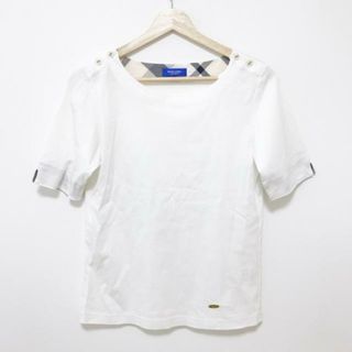 ブルーレーベルクレストブリッジ(BLUE LABEL CRESTBRIDGE)のBLUE LABEL CRESTBRIDGE(ブルーレーベルクレストブリッジ) 半袖カットソー サイズ38 M レディース - 白×ベージュ×黒(カットソー(半袖/袖なし))