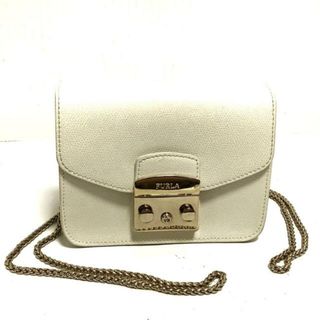 フルラ(Furla)のFURLA(フルラ) ショルダーバッグ美品  メトロポリス アイボリー チェーンショルダー/斜めがけ/ミニバッグ レザー(ショルダーバッグ)