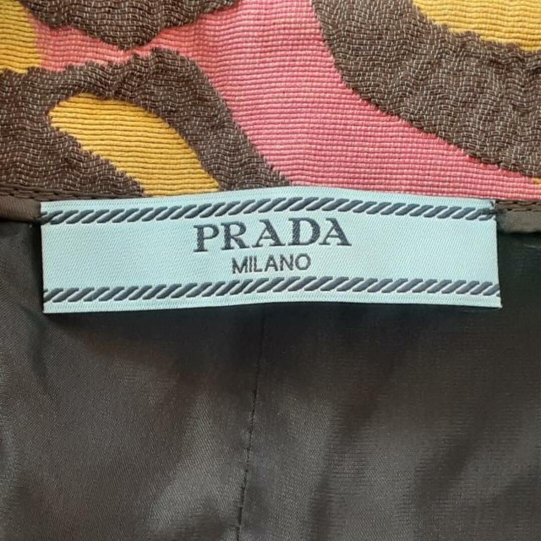 PRADA(プラダ)のPRADA(プラダ) ロングスカート サイズ42 M レディース美品  - 黒×ピンク×マルチ レディースのスカート(ロングスカート)の商品写真