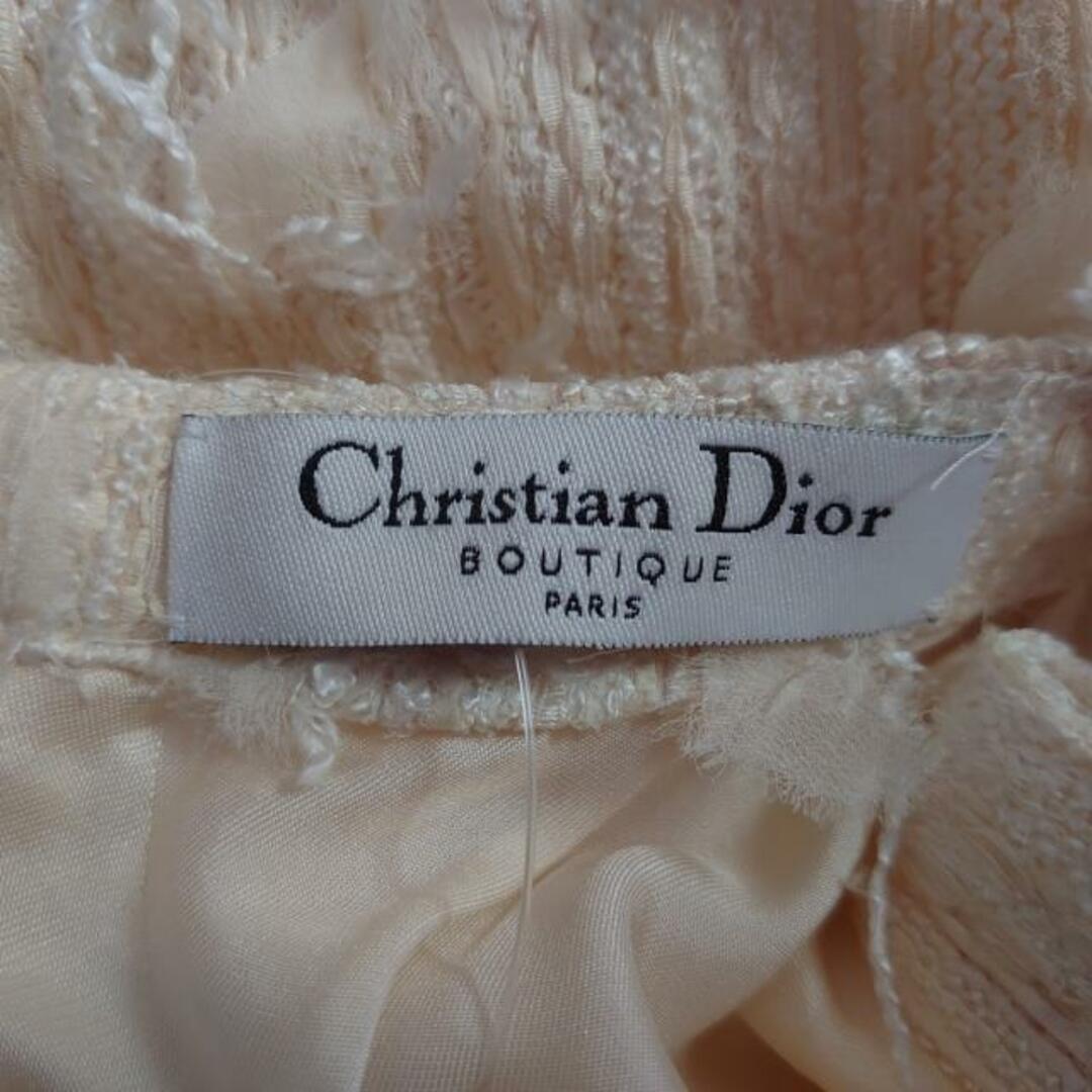 Christian Dior(クリスチャンディオール)のDIOR/ChristianDior(ディオール/クリスチャンディオール) ワンピース サイズ36 S レディース美品  - アイボリー ノースリーブ/ひざ丈 レディースのワンピース(その他)の商品写真