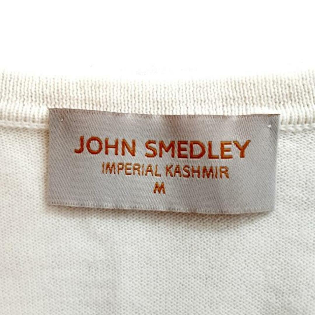 JOHN SMEDLEY(ジョンスメドレー)のJOHN SMEDLEY(ジョンスメドレー) 長袖カットソー サイズM レディース - 白 Vネック レディースのトップス(カットソー(長袖/七分))の商品写真