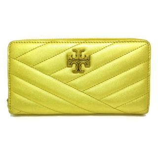 トリーバーチ(Tory Burch)のTORY BURCH(トリーバーチ) 長財布美品  - ゴールド ラウンドファスナー/キルティング レザー(財布)