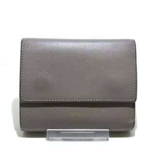 セリーヌ(celine)のCELINE(セリーヌ) 3つ折り財布 スモールトリフォールドウォレット グレーベージュ	 グレインドカーフスキン	(財布)