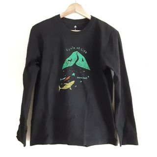 モンベル(mont bell)のmont-bell(モンベル) 長袖Tシャツ サイズS メンズ - 黒×グリーン×マルチ クルーネック(Tシャツ/カットソー(七分/長袖))