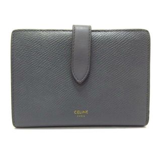 セリーヌ(celine)のCELINE(セリーヌ) 2つ折り財布 ミディアム ストラップウォレット 10B643BFP.09GM ダークグレー レザー(財布)