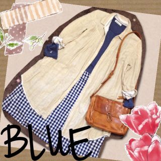 ビーエルユーイー(B.L.U.E.)のBLUE♡リバーシブルシャツワンピース(ひざ丈ワンピース)