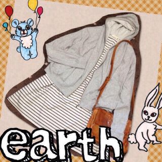 アースミュージックアンドエコロジー(earth music & ecology)のearth♡変形ジップパーカー♡(パーカー)