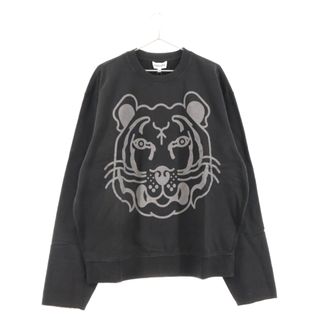 ケンゾー(KENZO)のKENZO ケンゾー 21SS タイガー プリント クルーネック スウェット トレーナー ブラック FB55SW0174MY(スウェット)