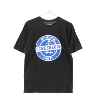 テンダーロイン(TENDERLOIN)のTENDERLOIN テンダーロイン T-TEE GENUINE PARTS ロゴプリント 半袖Tシャツ カットソー ブラック(Tシャツ/カットソー(半袖/袖なし))