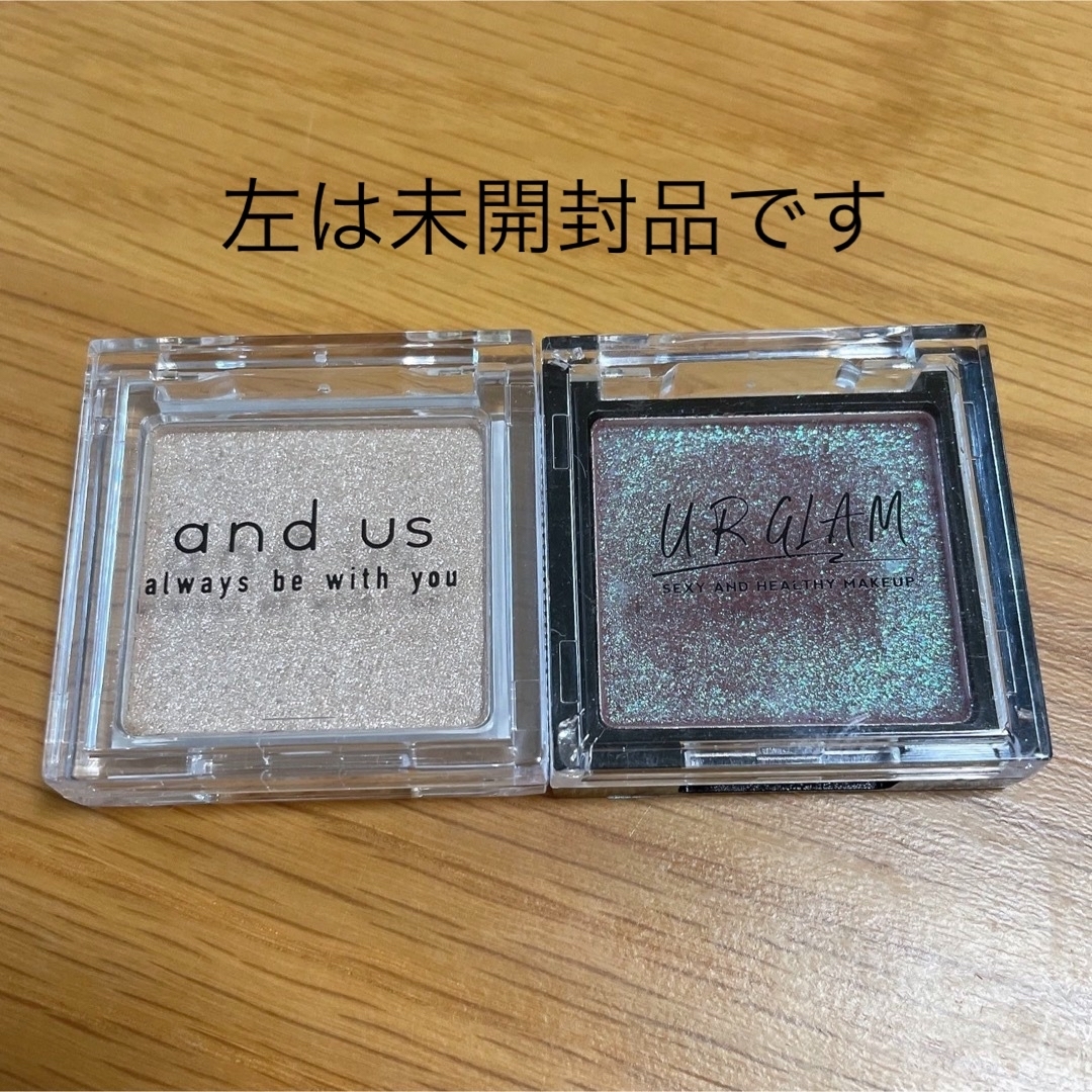 3COINS(スリーコインズ)のand us 単色 ラメアイシャドウ　UR GLAM 偏光アイシャドウ コスメ/美容のベースメイク/化粧品(アイシャドウ)の商品写真