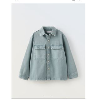 ZARA KIDS - 新品 タグ付き ザラ キッズ デニム ツイル シャツジャケット 164 上着