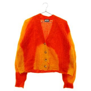 ディーゼル(DIESEL)のDIESEL ディーゼル Mohair cardigan モヘア カーディガン オレンジ/イエロー レディース A06727(カーディガン)