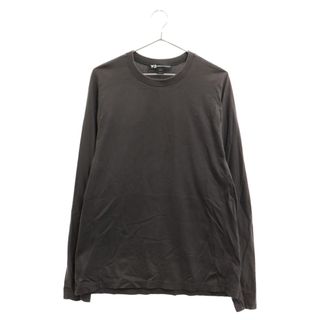 ワイスリー(Y-3)のY-3 ワイスリー CLASSIC CREWNECK LONG SLEEVE T-SHIRT バックロゴプリント クラシック クルーネック長袖Tシャツ ダークグレー FJ0371(Tシャツ/カットソー(七分/長袖))